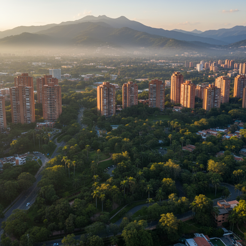 Vista aérea de El Poblado, Medellín